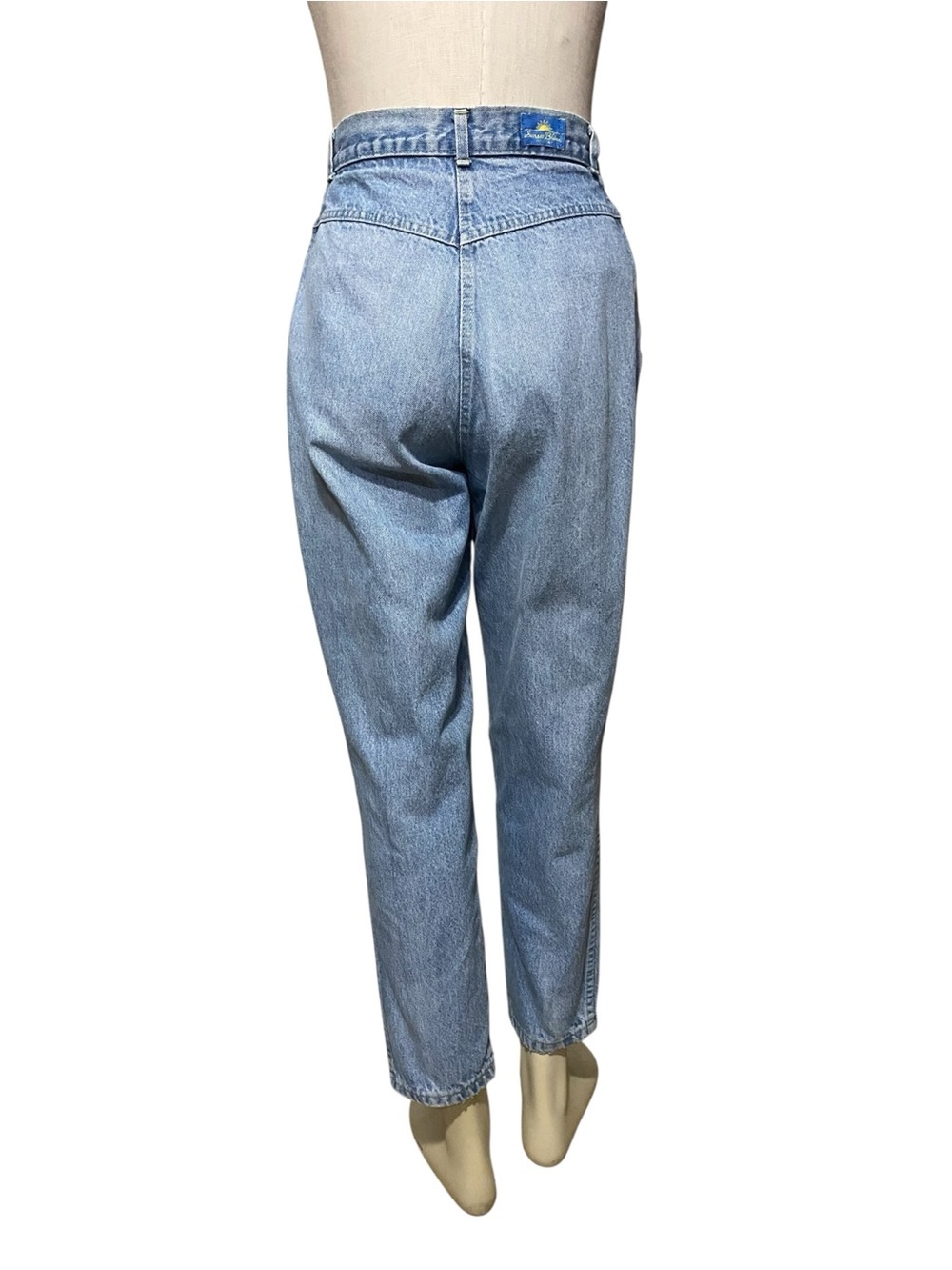 Vintage 80s Sunset Blues Light Wash Cotton Yolk Jeans 30 x 28 Normcore Americana - Picture 7 of 12